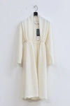 Swayingknit fluffy hair feathers long jacket SW22AW1T101 White